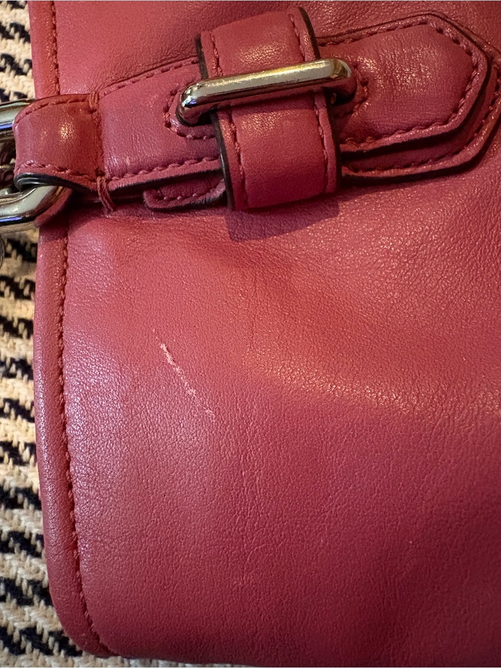 Coach Vintage Rose Pink Chelsea Leather Double-Handle Shoulder Bag - Picture 15 of 16